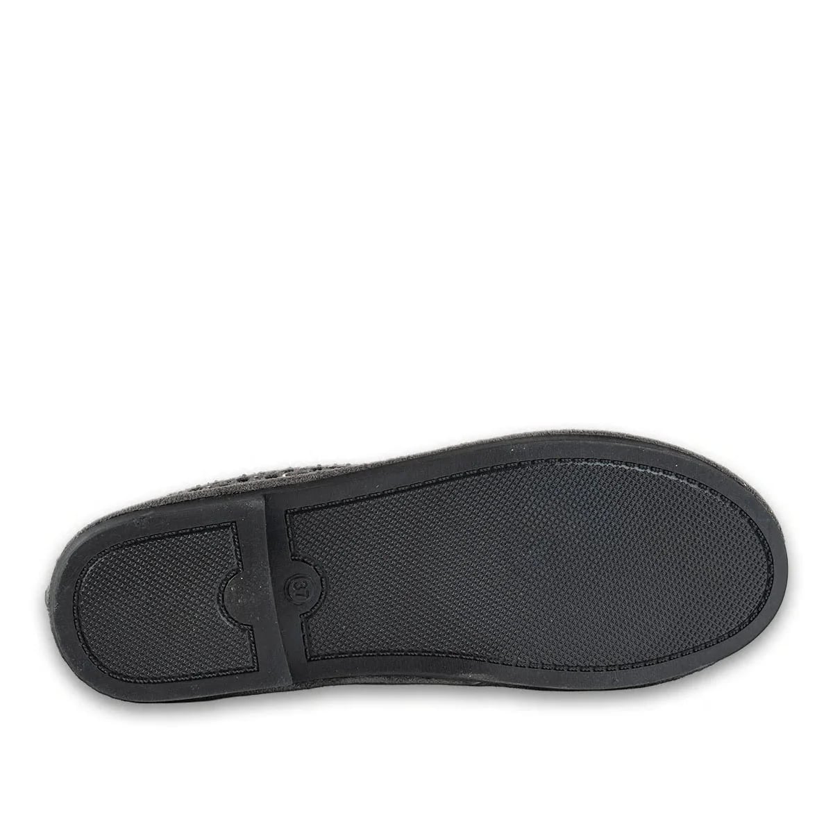Toptan Gri Süet Dokulu Yazlık Kadın Loafer Rahat Günlük Model - Renk: Gri - Fotoğraf 4 / 4