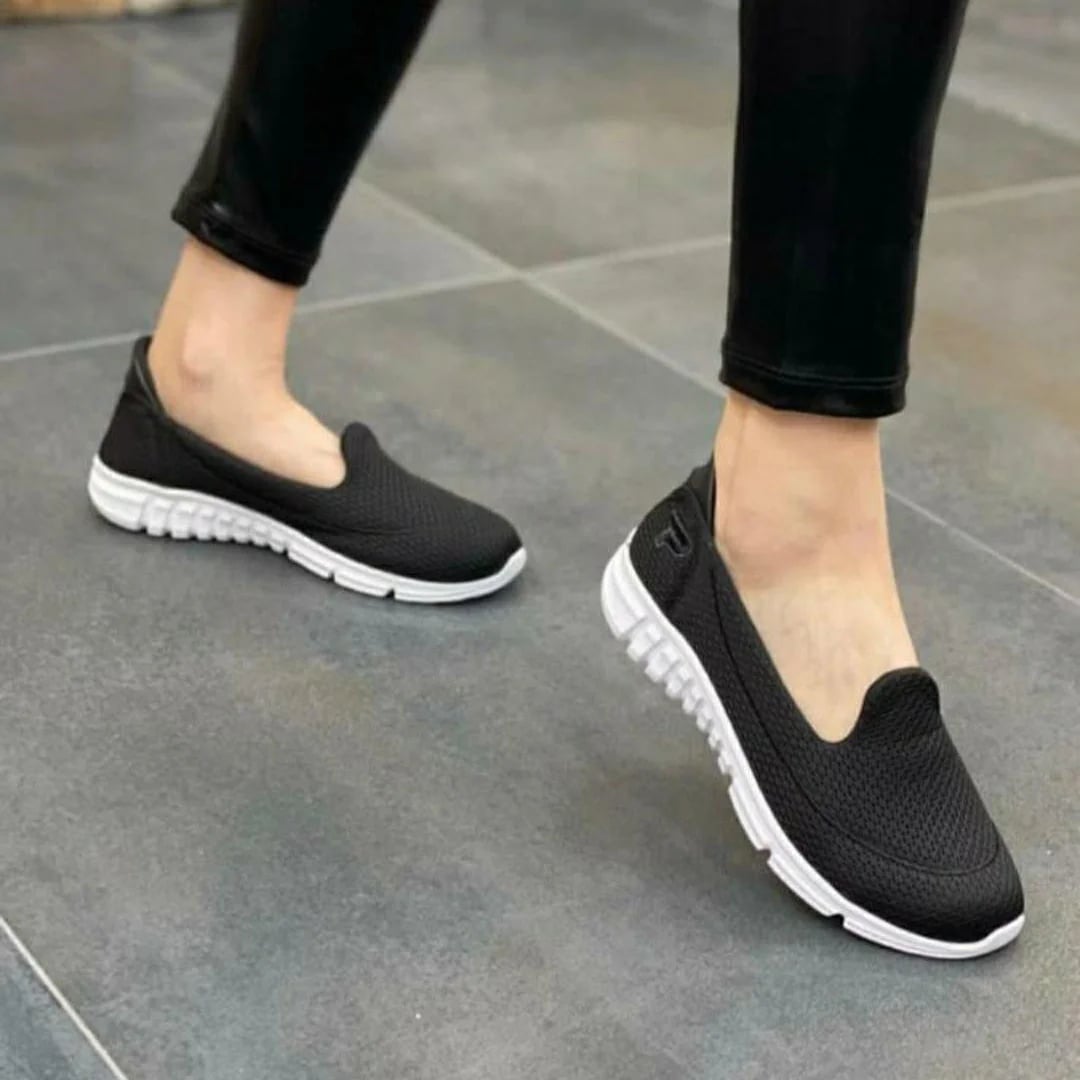 Siyah Beyaz File Detaylı Zenne Spor Sneaker - Renk: Siyah-Beyaz - Fotoğraf 2 / 2