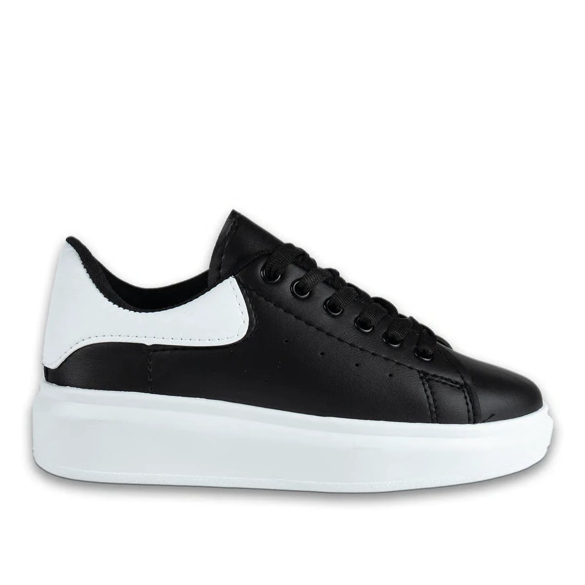 Zenne Spor Sneaker Siyah-Beyaz Bağcıklı - Renk: Siyah-Beyaz - Fotoğraf 1 / 4