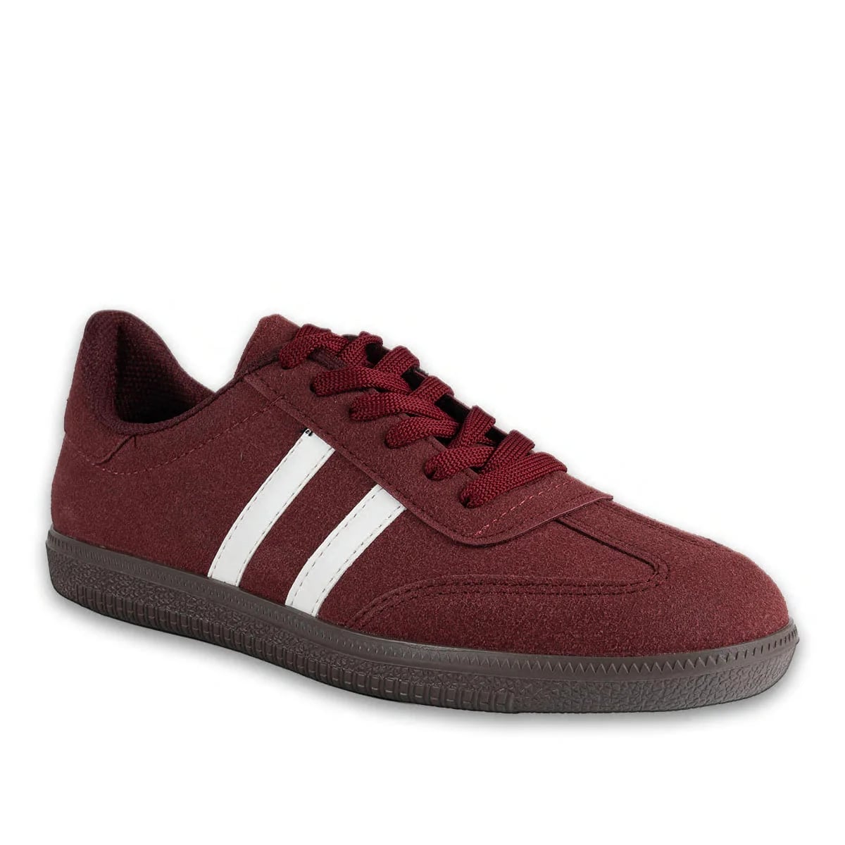 Zenne Bordo Bağcıklı Spor Sneaker - Renk: Bordo - Fotoğraf 2 / 4