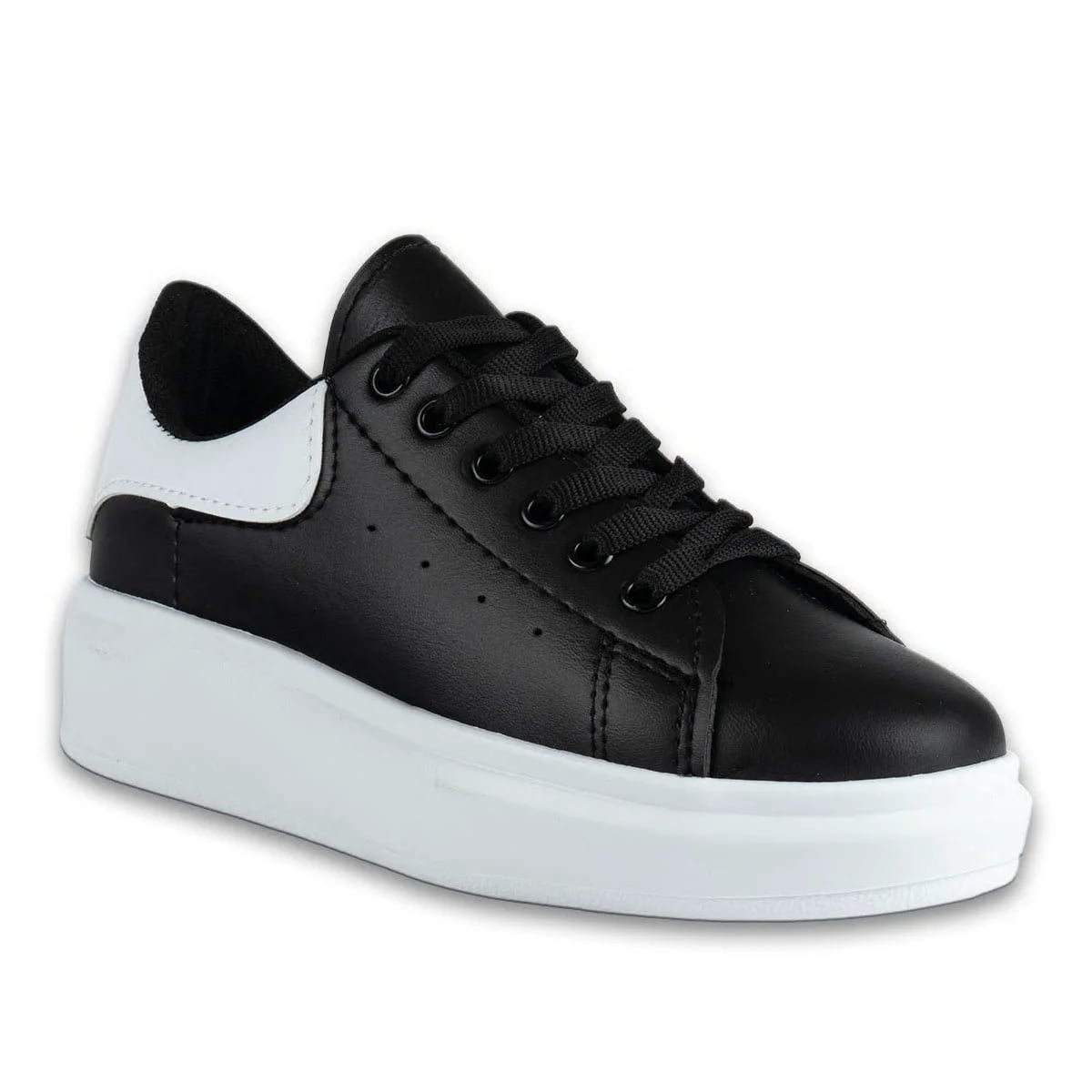 Zenne Spor Sneaker Siyah-Beyaz Bağcıklı - Renk: Siyah-Beyaz - Fotoğraf 2 / 4