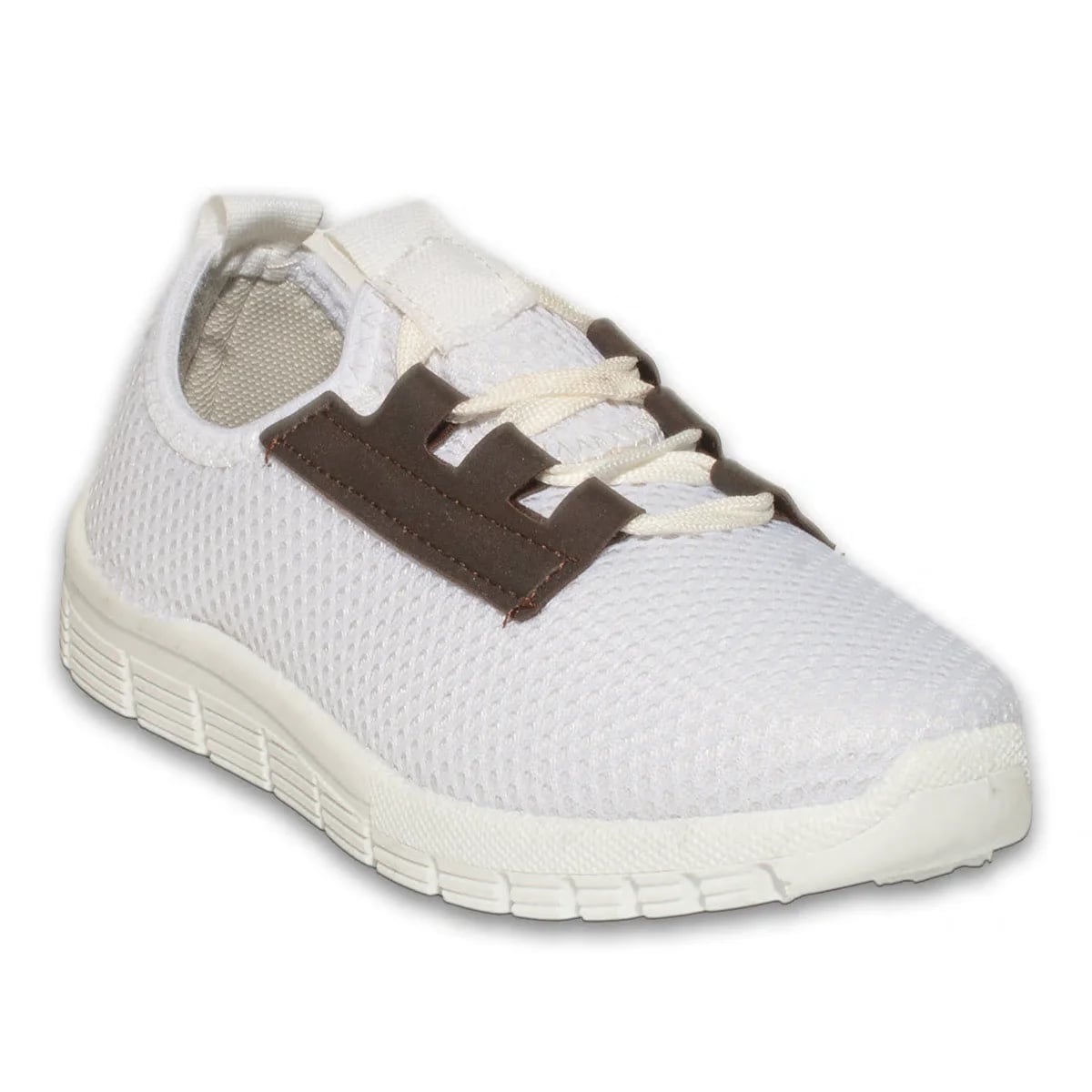 Beyaz Bağcıklı Erkek Spor Sneaker – Şık Tasarımlı, Hafif Yapılı ve Günlük Kullanıma Uygun Model - Renk: Beyaz - Fotoğraf 2 / 3