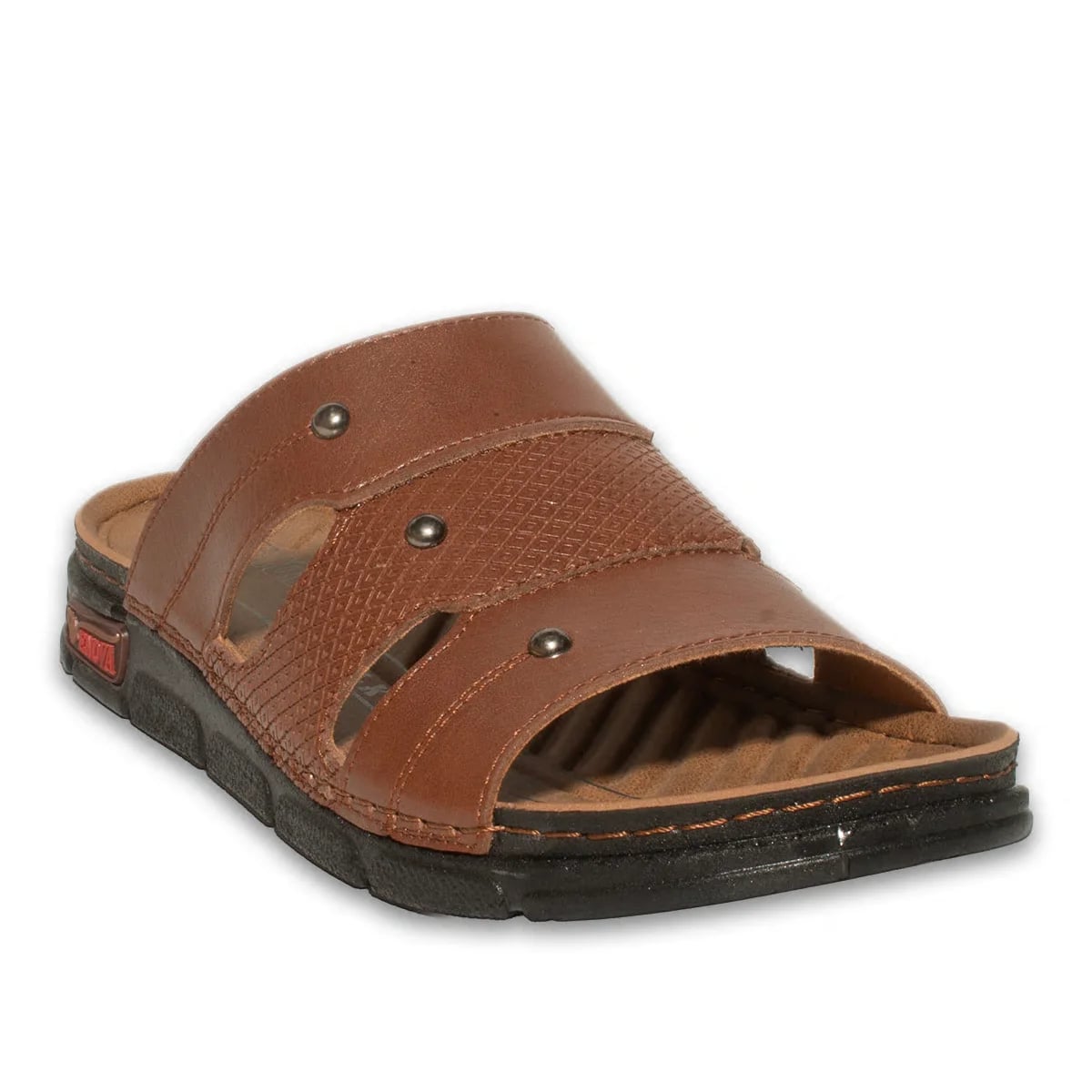 Taba Erkek Terlik Suni Deri – ComfortableX Serisi, Yazlık Kullanıma Uygun, Hafif ve Konforlu Model - Renk: Taba - Fotoğraf 2 / 3