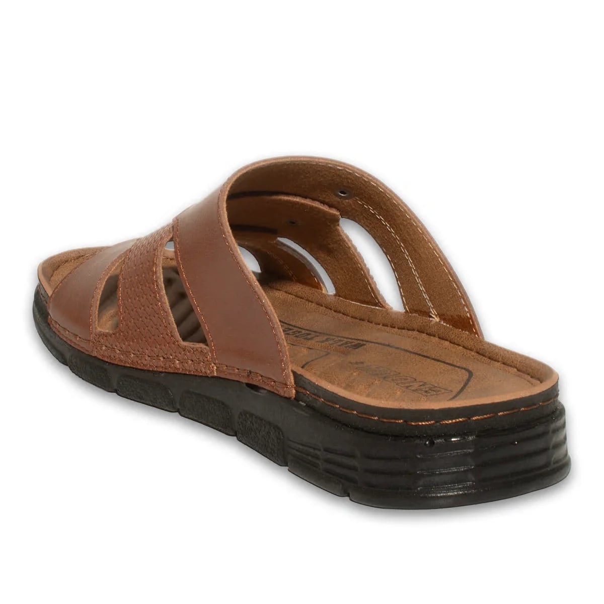 Taba Erkek Terlik Suni Deri – ComfortableX Serisi, Yazlık Kullanıma Uygun, Hafif ve Konforlu Model - Renk: Taba - Fotoğraf 3 / 3