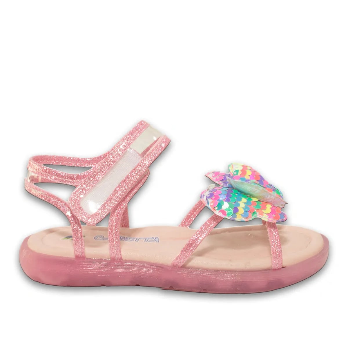Toptan Bebe Sandalet Cırt Bantlı Pembe Model Yazlık Kullanıma Uygun Rahat ve Şık Tasarım - Renk: Pembe - Fotoğraf 1 / 3